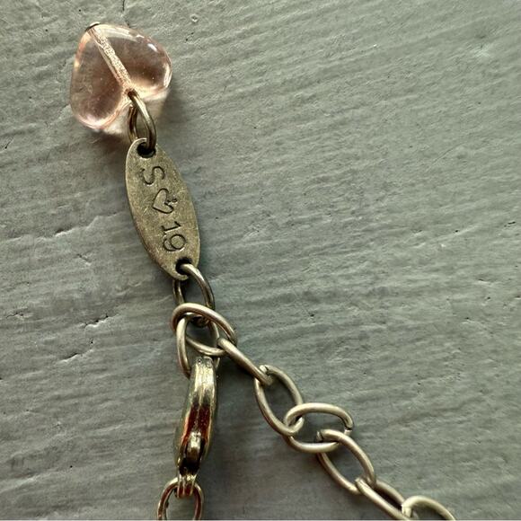Sabika Silver & Opalescent Crystal Beads Necklace - Picture 4 of 8